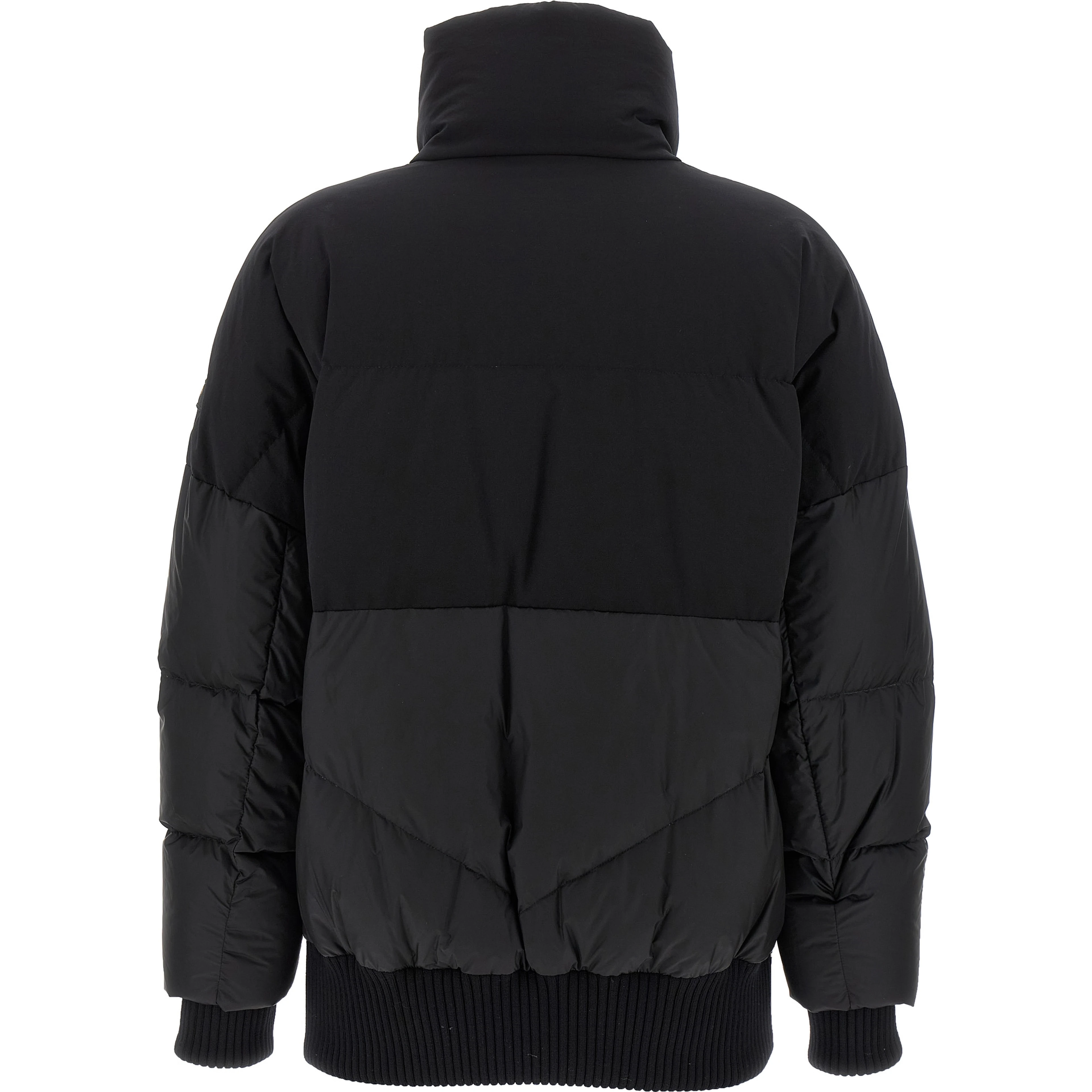 Black Nylon Bomber