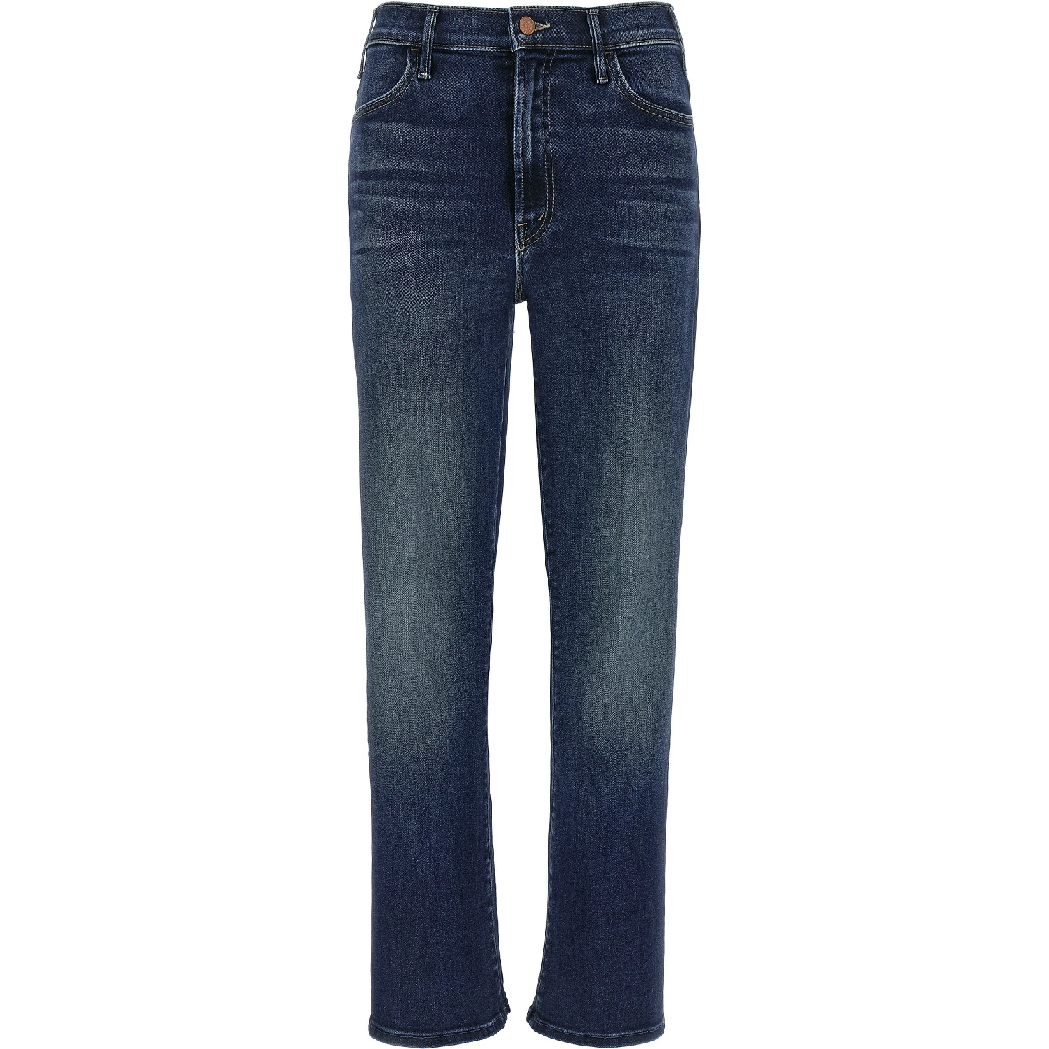 Blue Cotton Flared Jeans