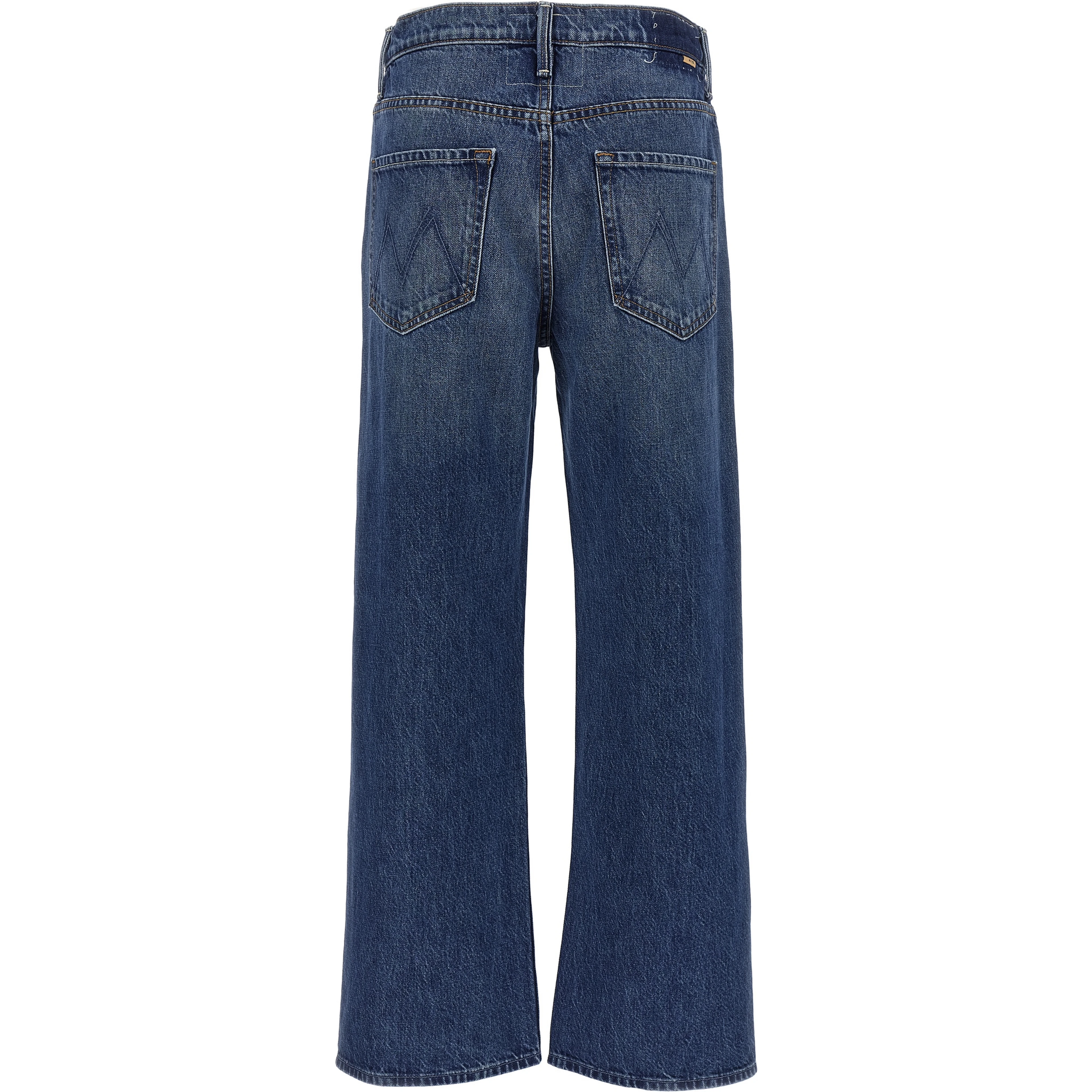 Blue Cotton Flared Jeans