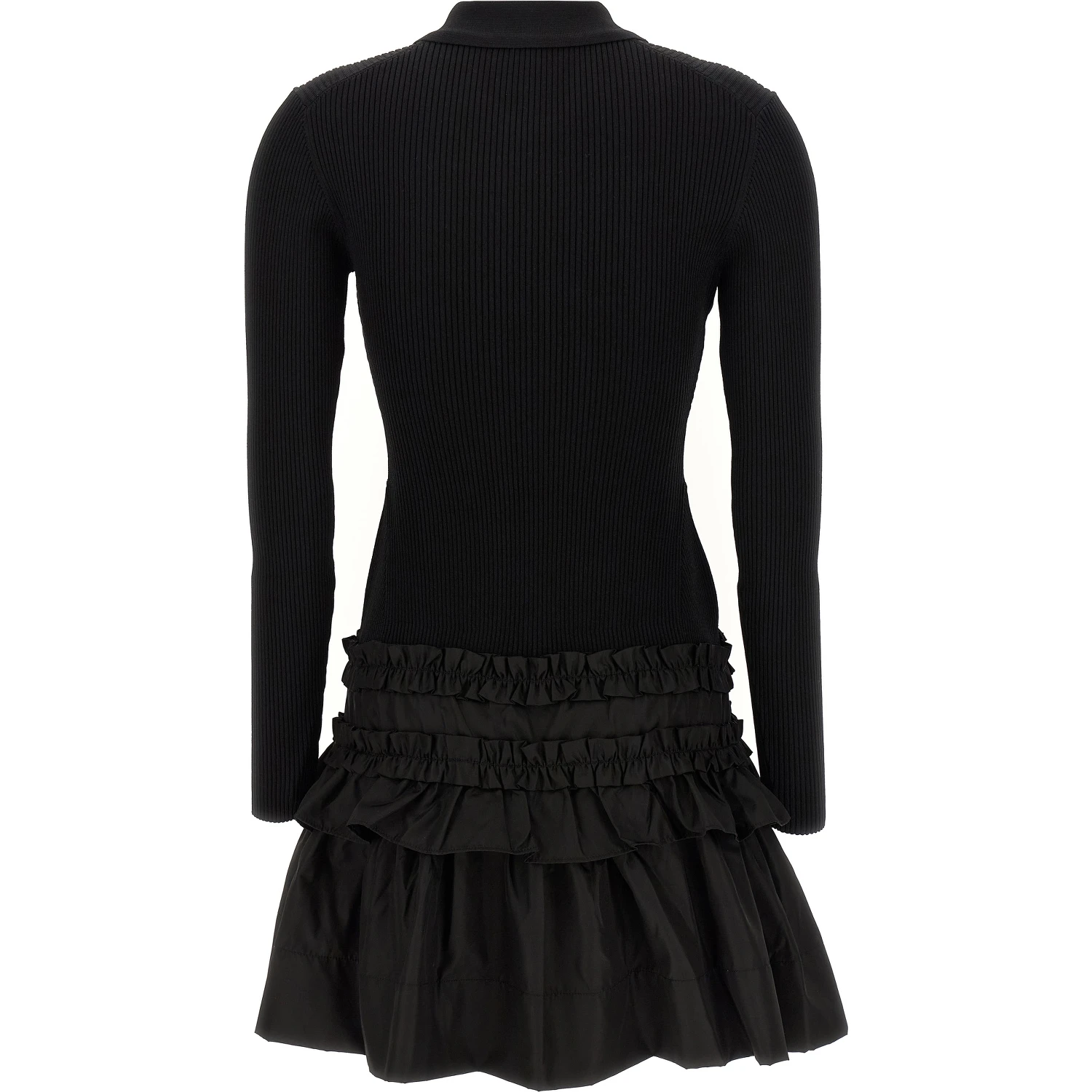 Black Viscose Short Dress