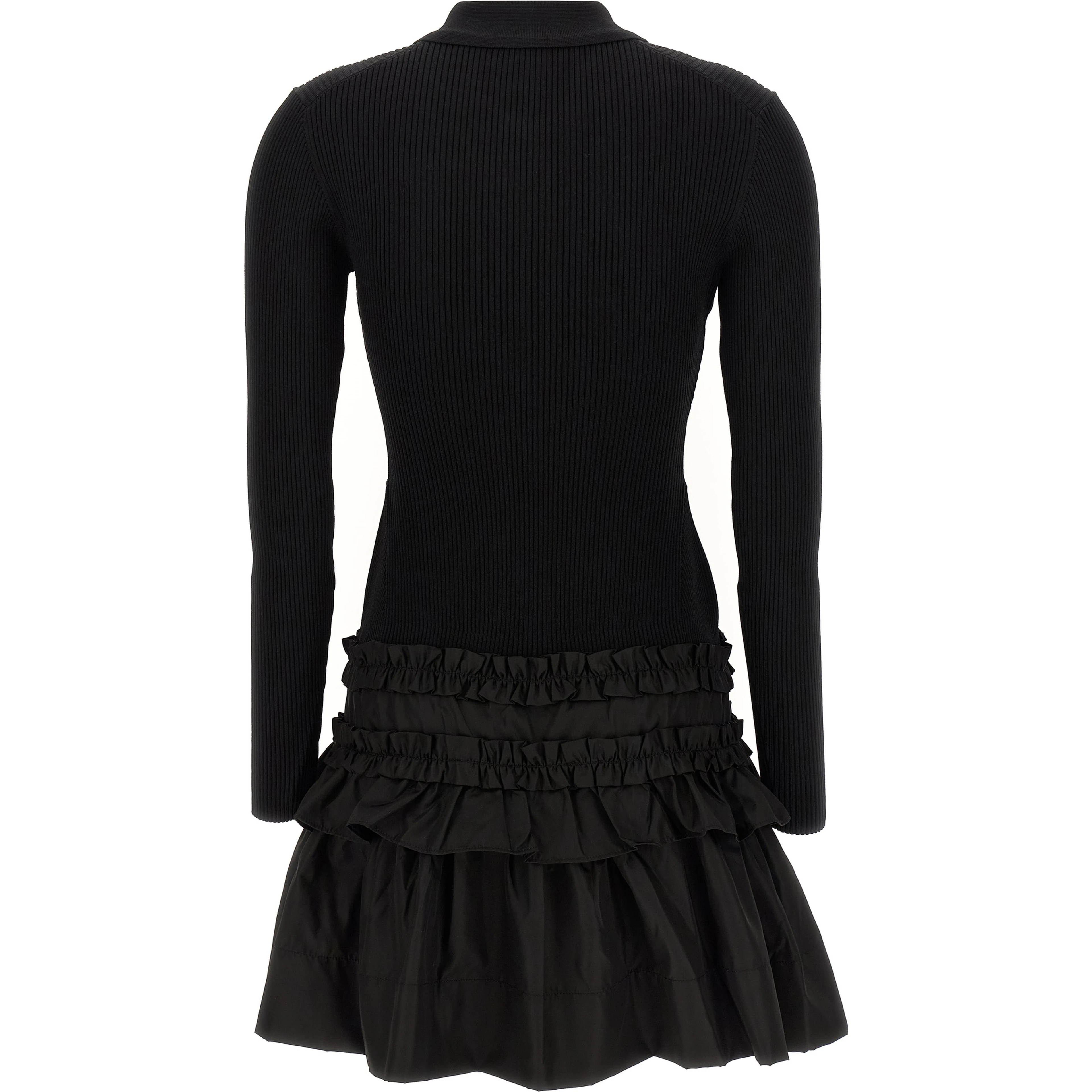 Black Viscose Short Dress