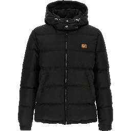 Black Polyamide Full-Length Jacket