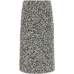 Black Polyamide Midi Skirt