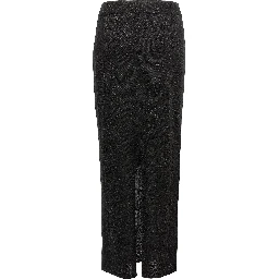 Black Polyester Mini Skirt