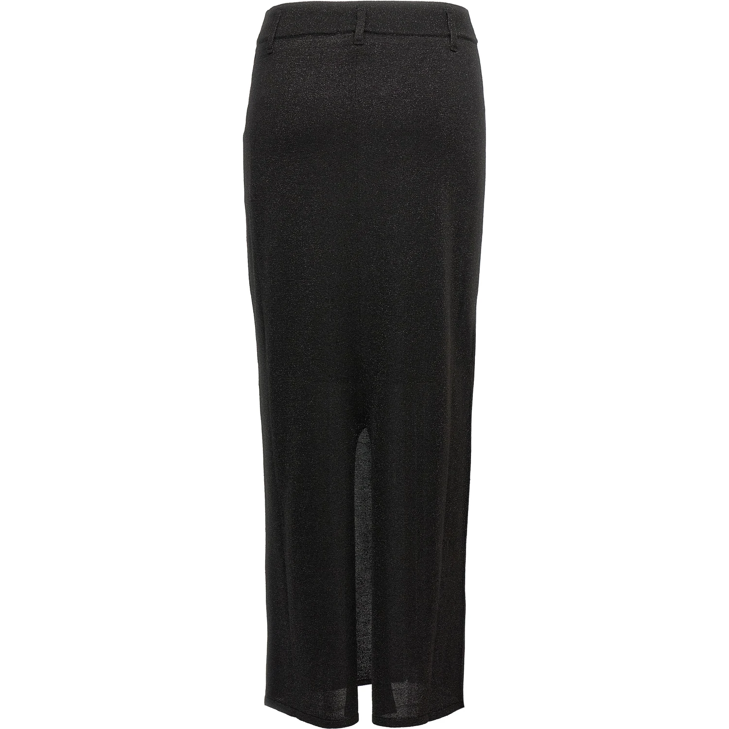 Black Polyester Mini Skirt