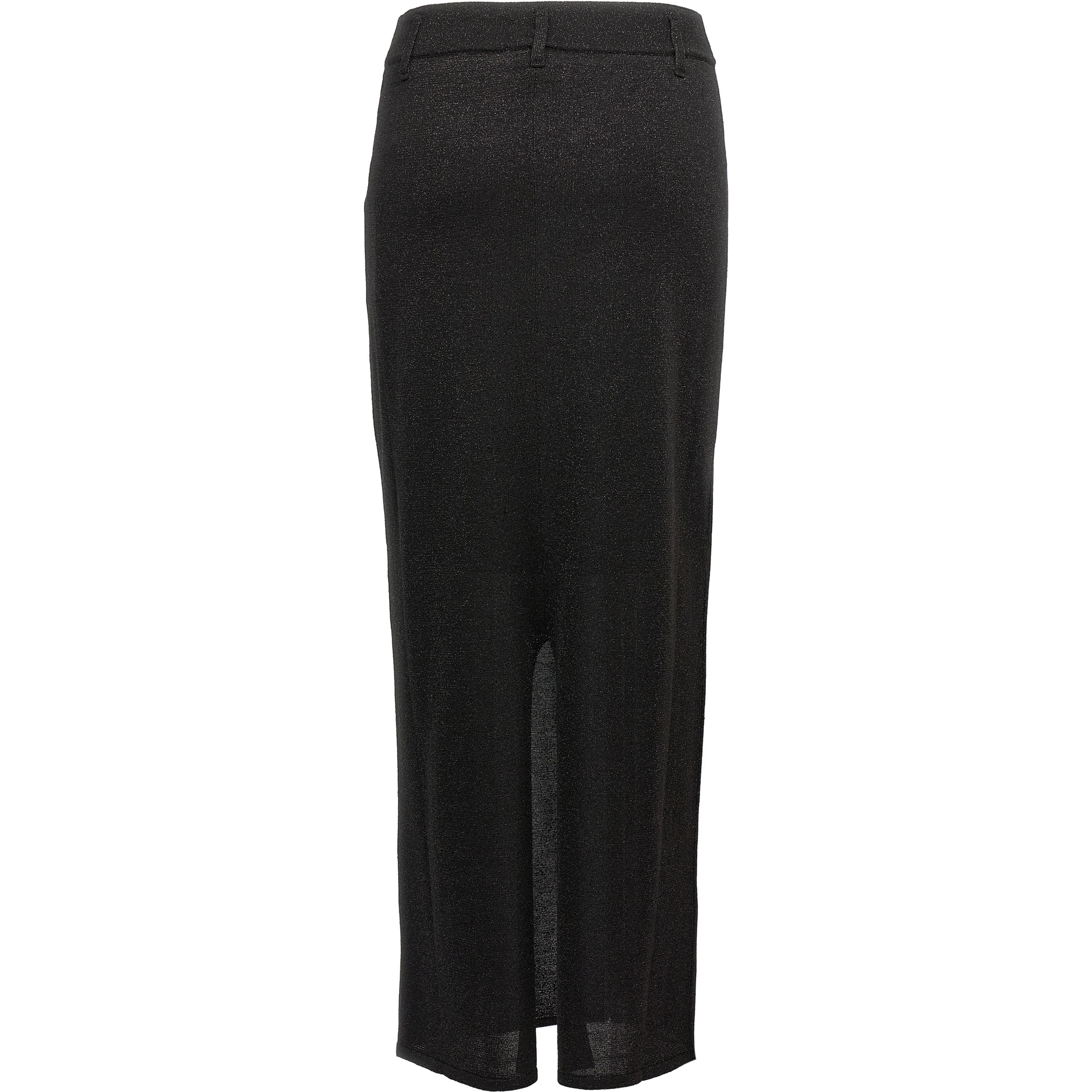Black Polyester Mini Skirt