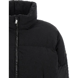 Black Nylon Bomber
