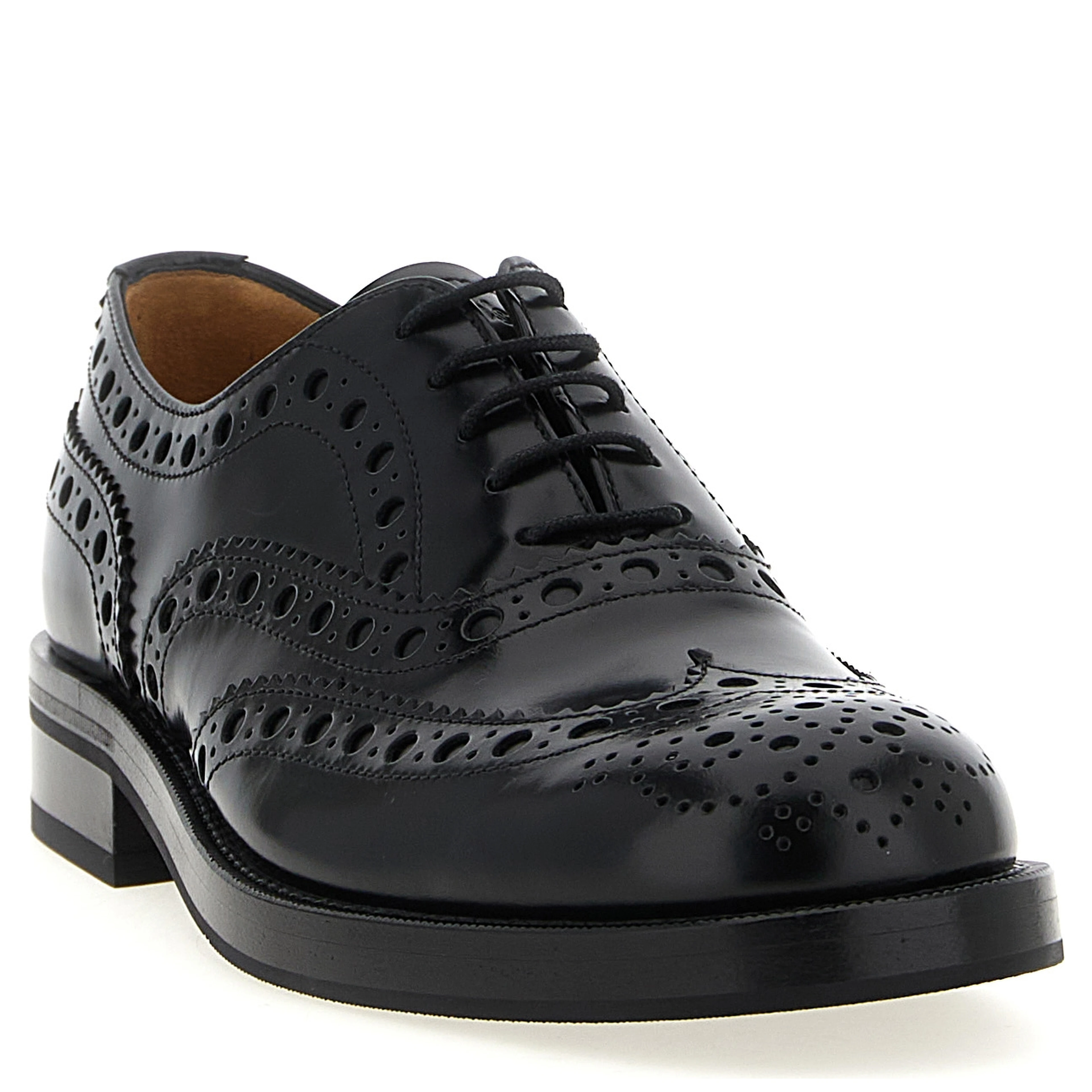 Black Calfskin Oxfords And Derbies