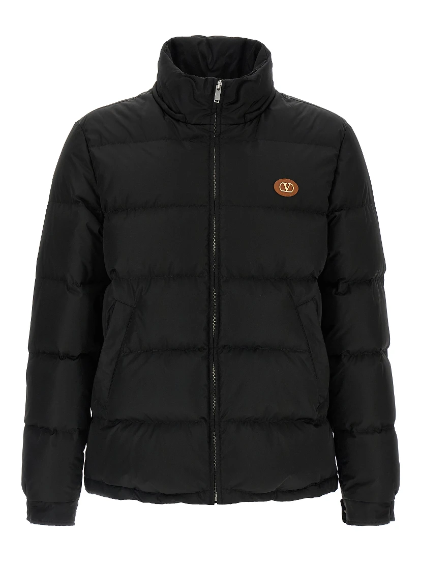 Black Polyamide Full-Length Jacket