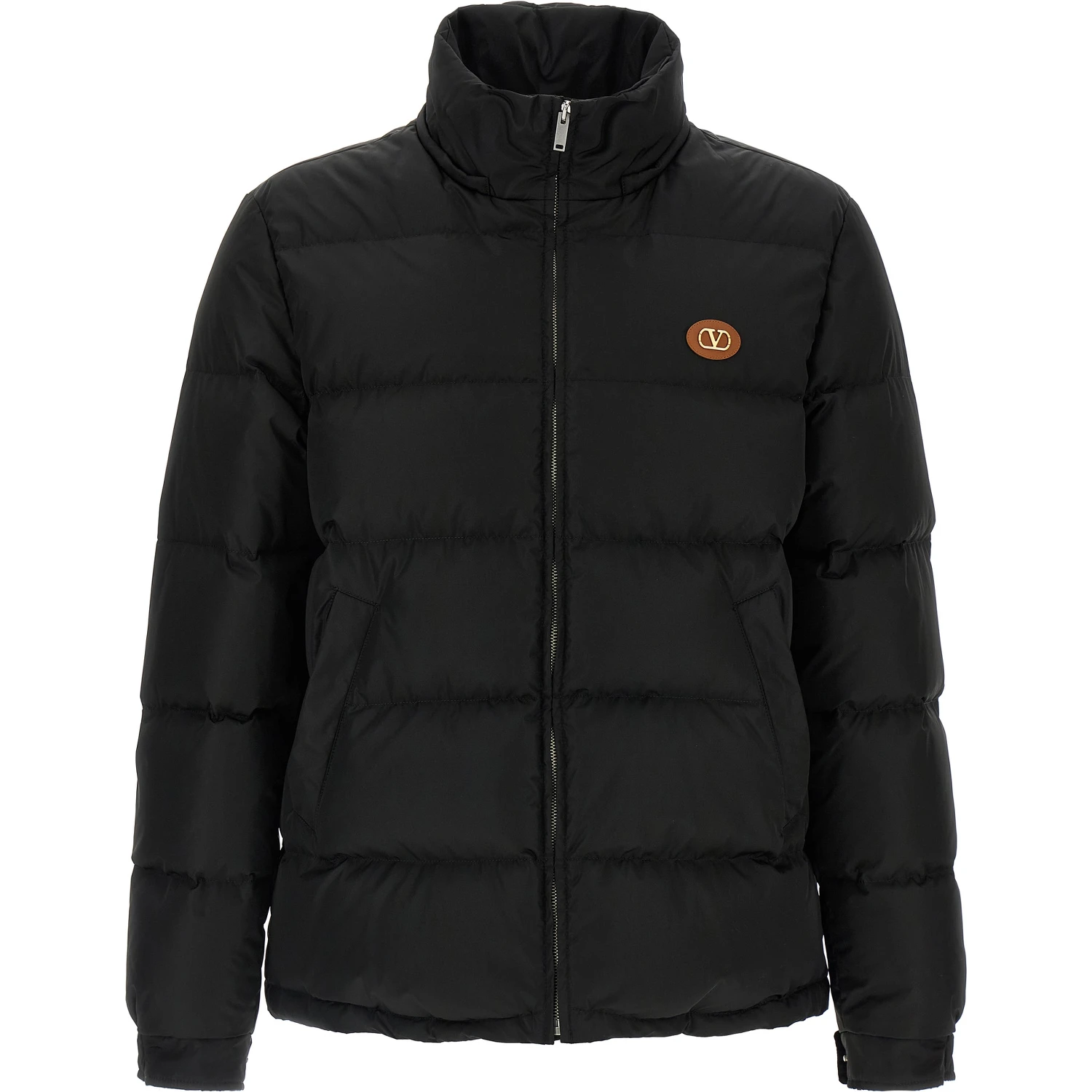 Black Polyamide Full-Length Jacket