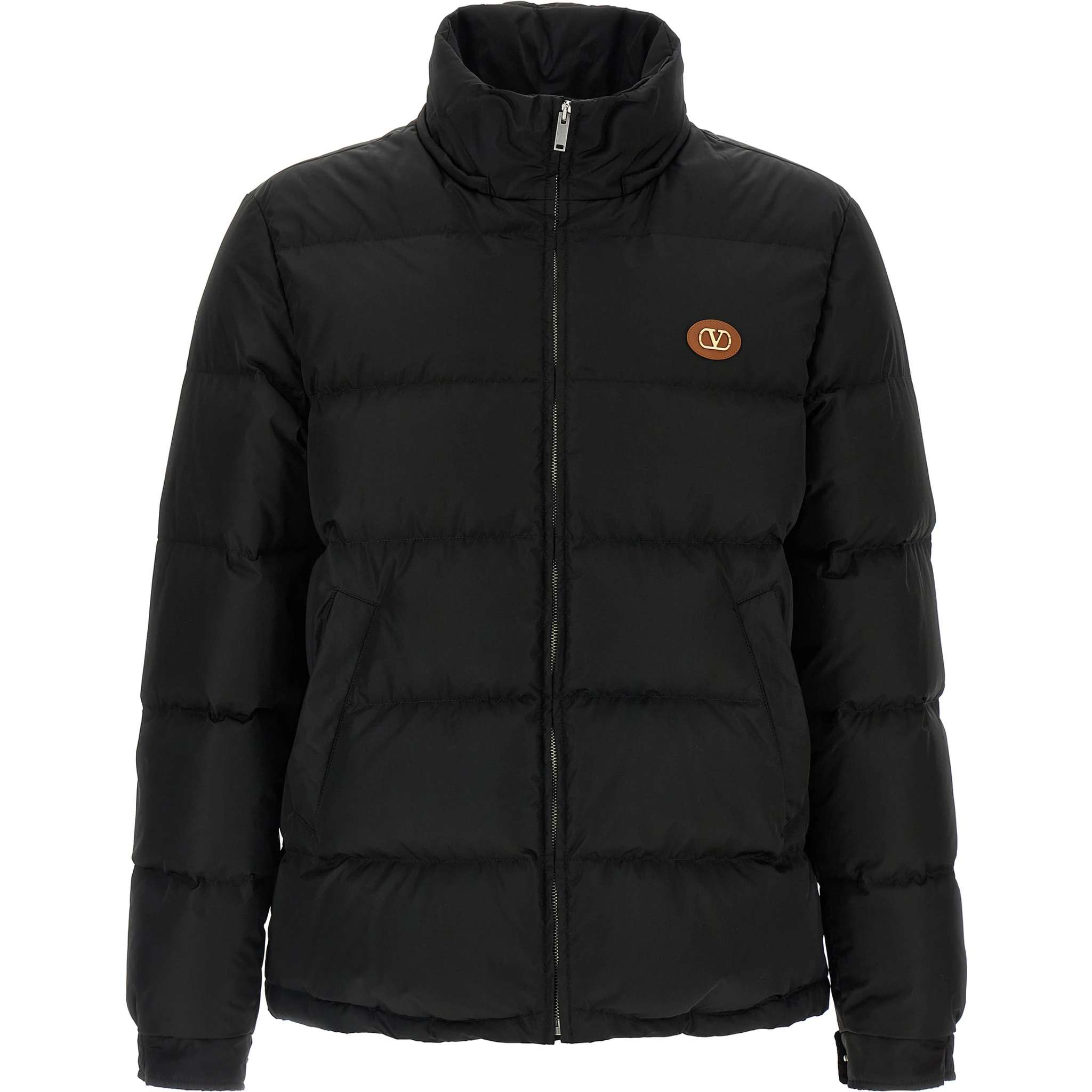 Black Polyamide Full-Length Jacket