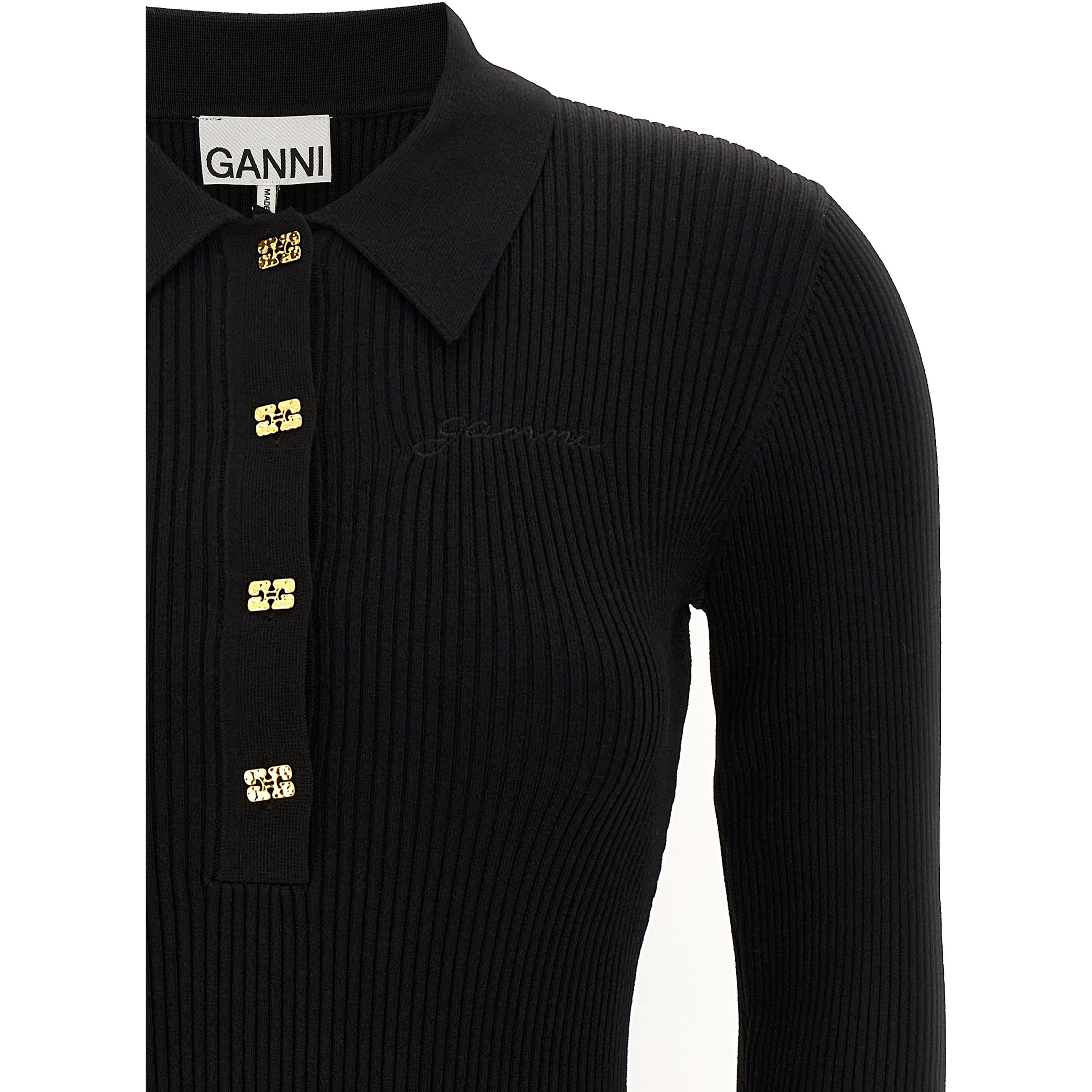 Black Viscose Short Dress