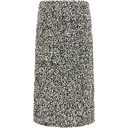 Black Polyamide Midi Skirt