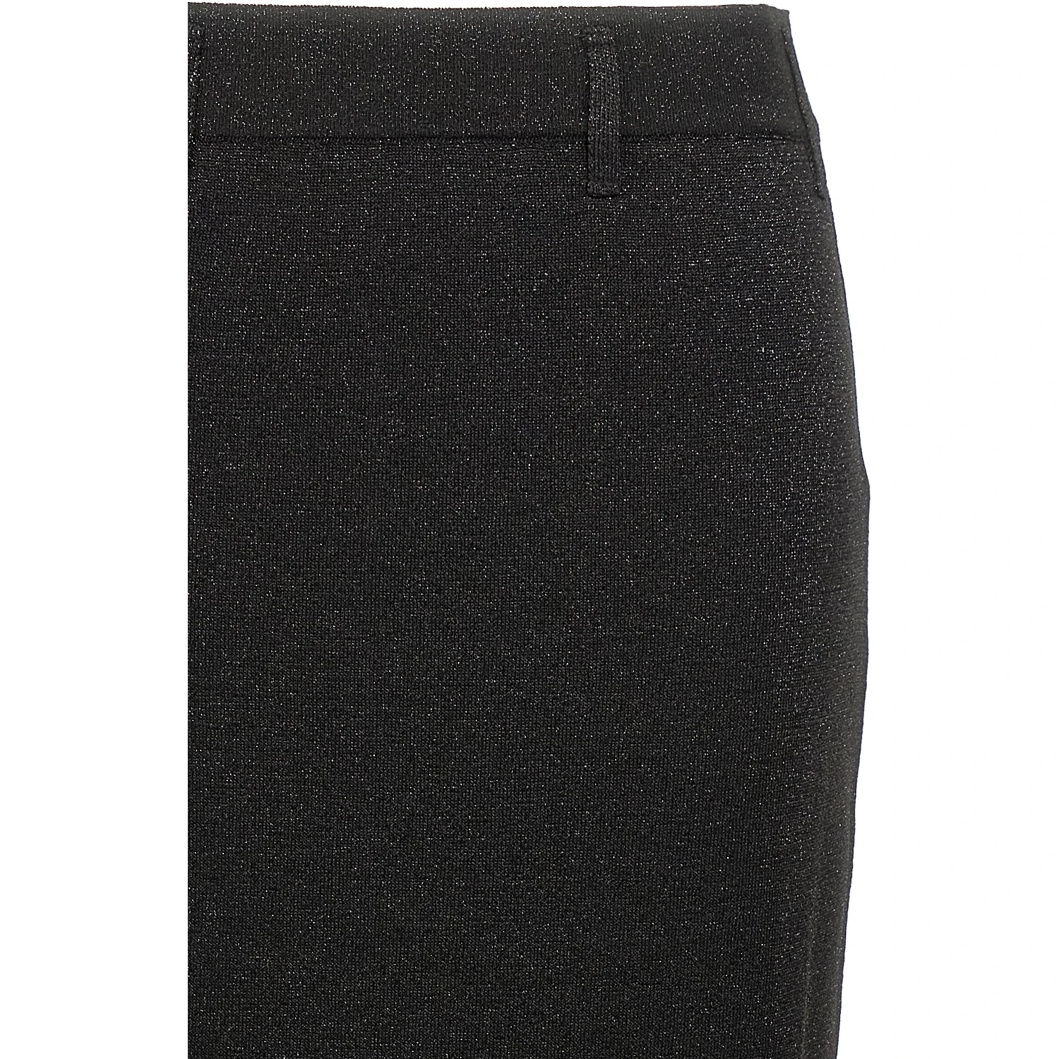 Black Polyester Mini Skirt