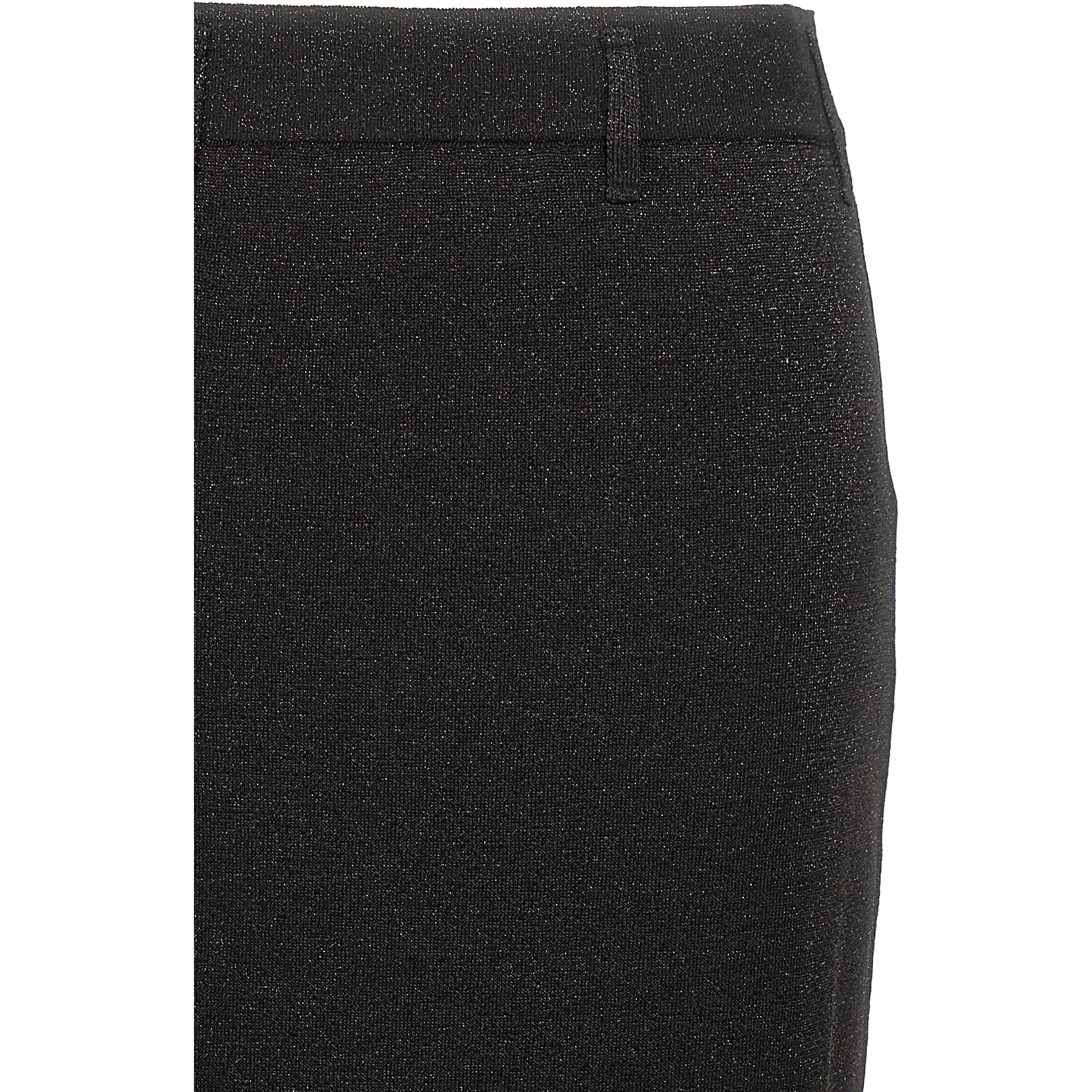 Black Polyester Mini Skirt