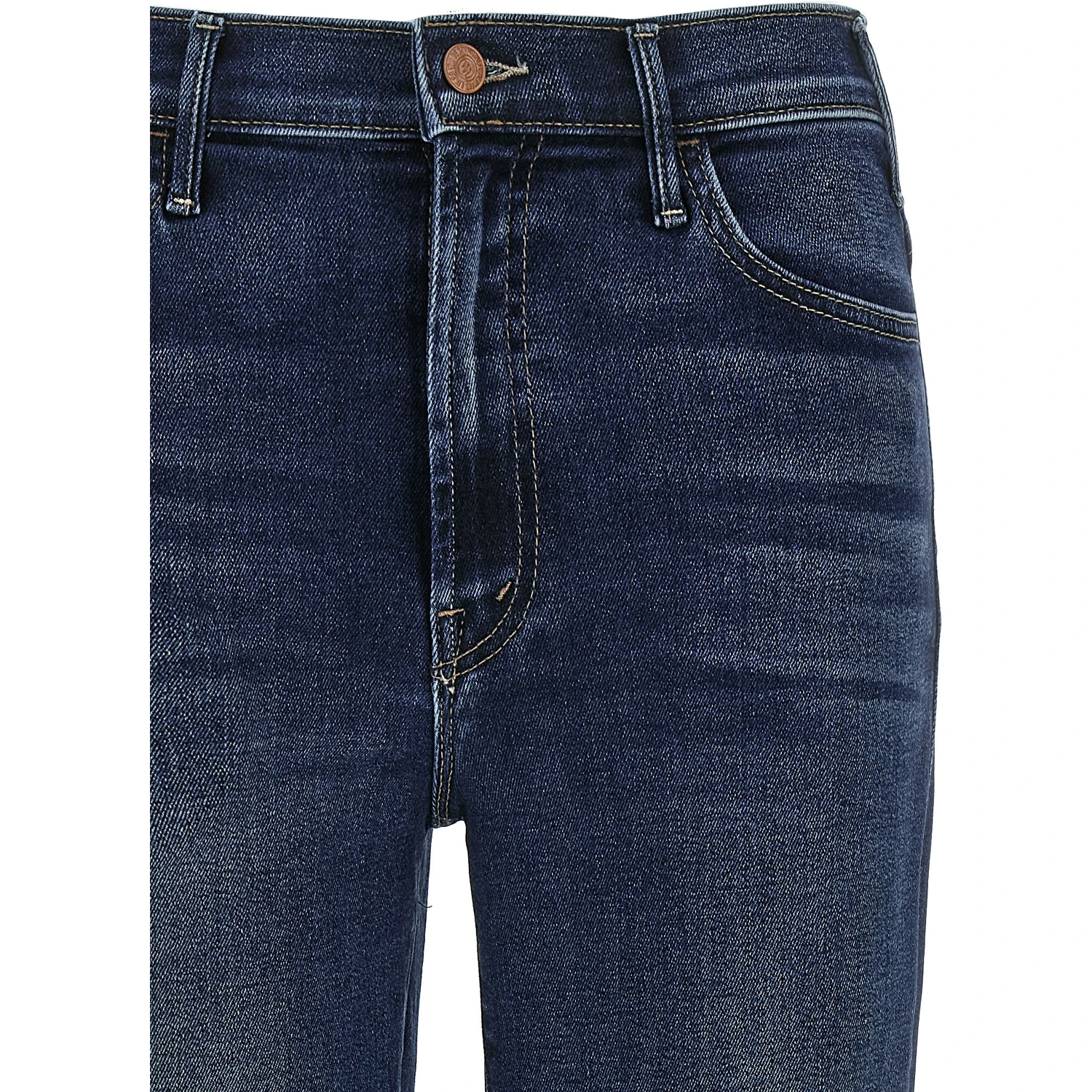 Blue Cotton Flared Jeans