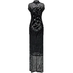 Black Polyamide Long Dress