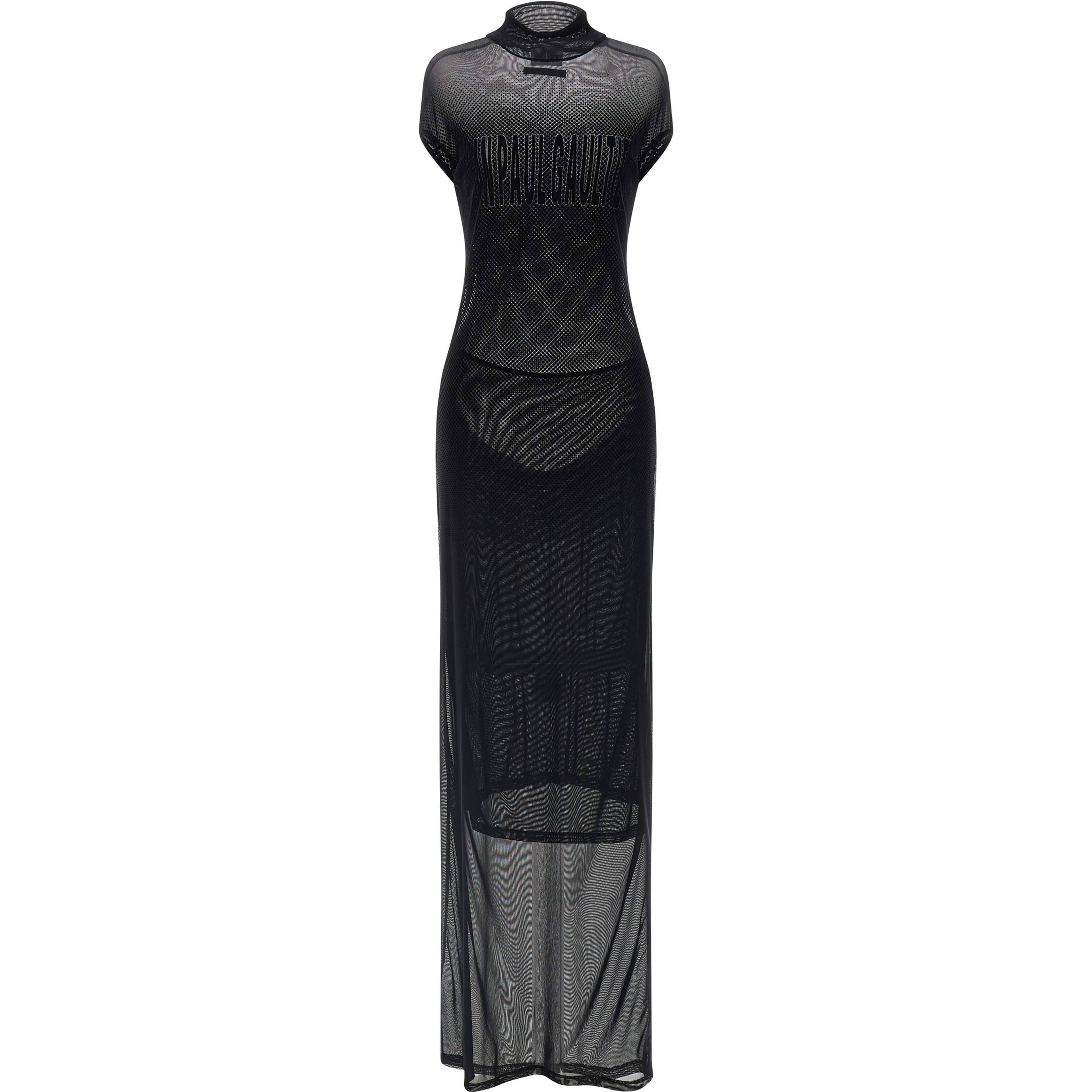 Black Polyamide Long Dress