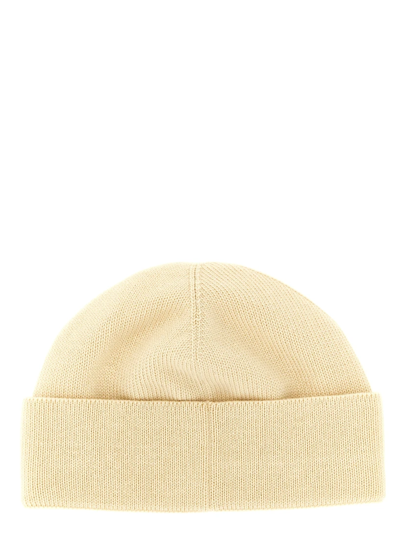 Beige Cotton Beanie