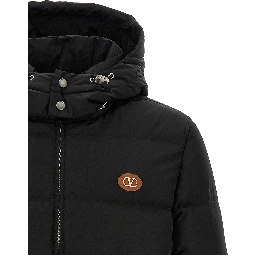 Black Polyamide Full-Length Jacket