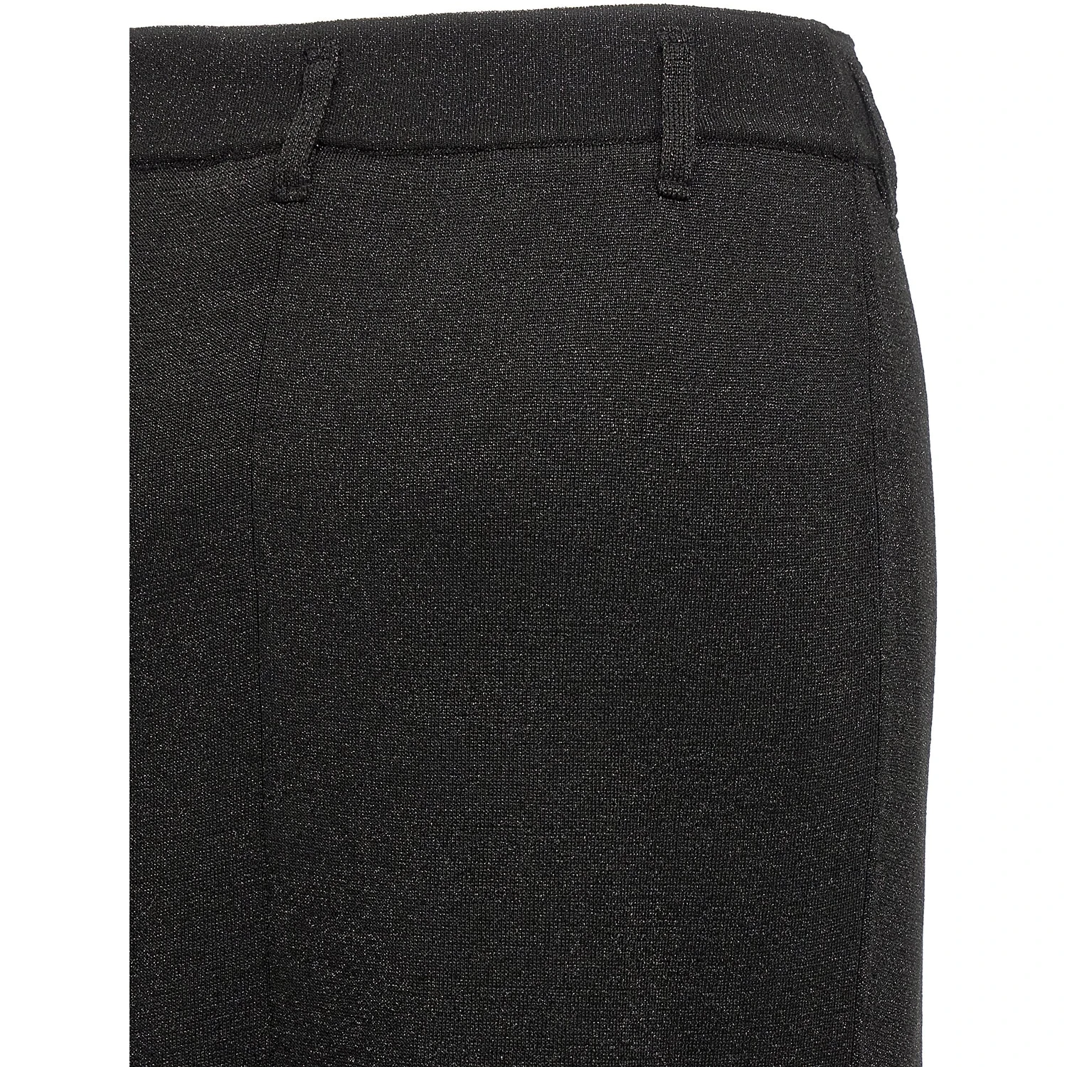 Black Polyester Mini Skirt