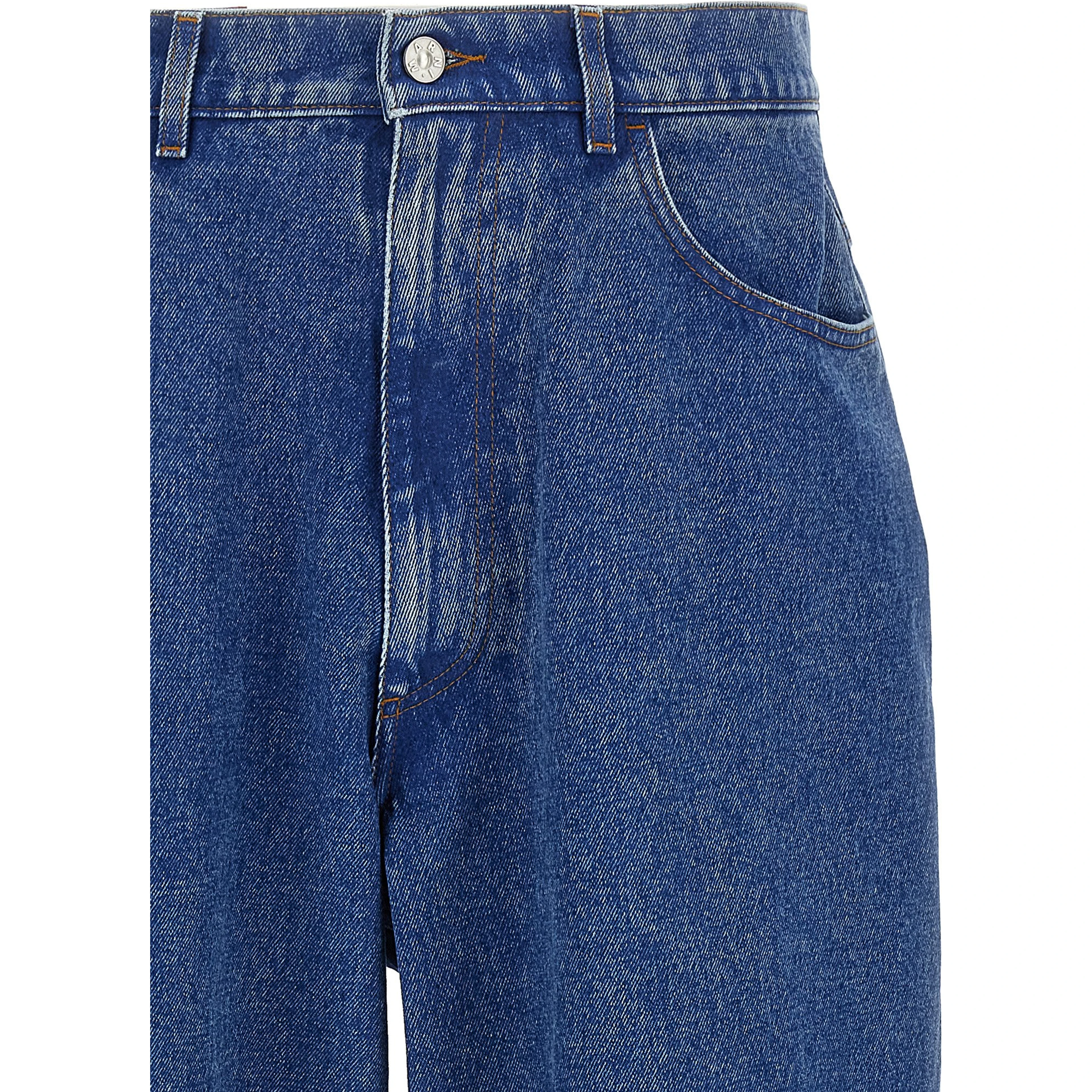 Blue Cotton Jeans Denim