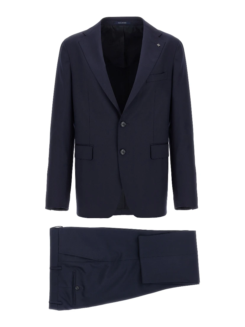 Blue Virgin Wool Two-Piece Suit