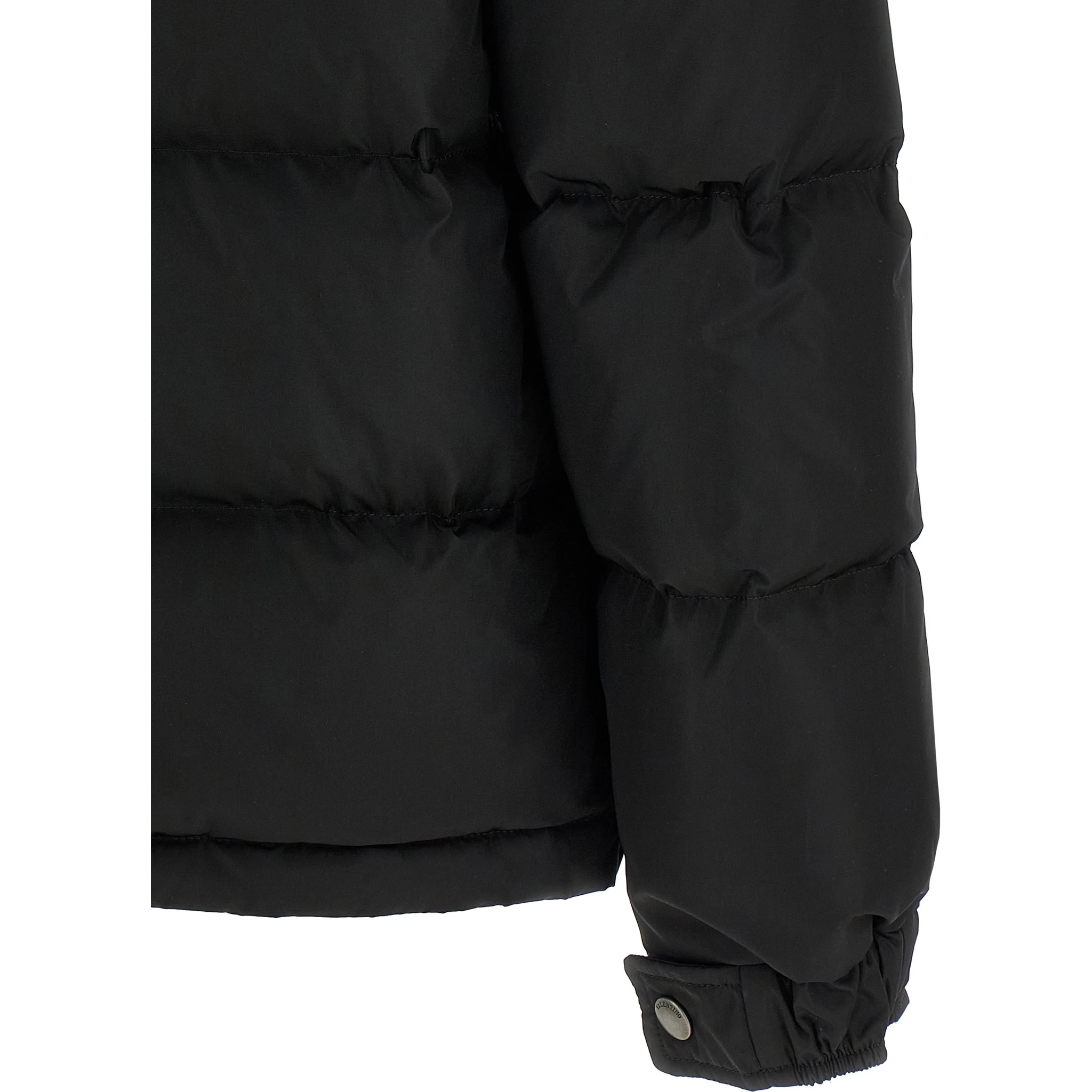Black Polyamide Full-Length Jacket