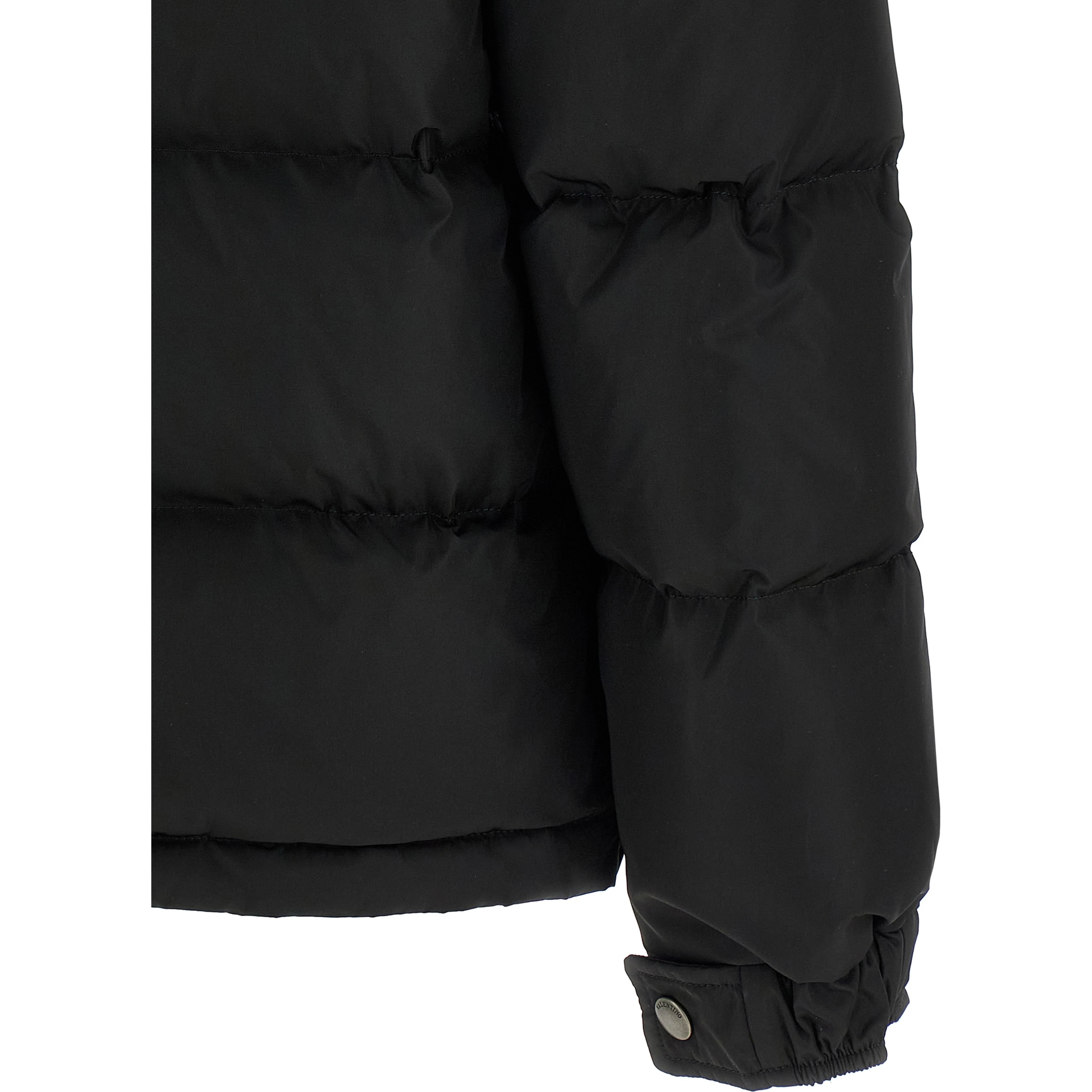 Black Polyamide Full-Length Jacket