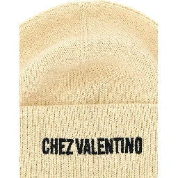 Beige Cotton Beanie
