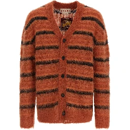 Orange Fabric Cardigan