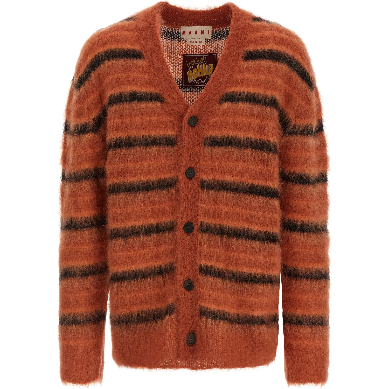 Orange Fabric Cardigan