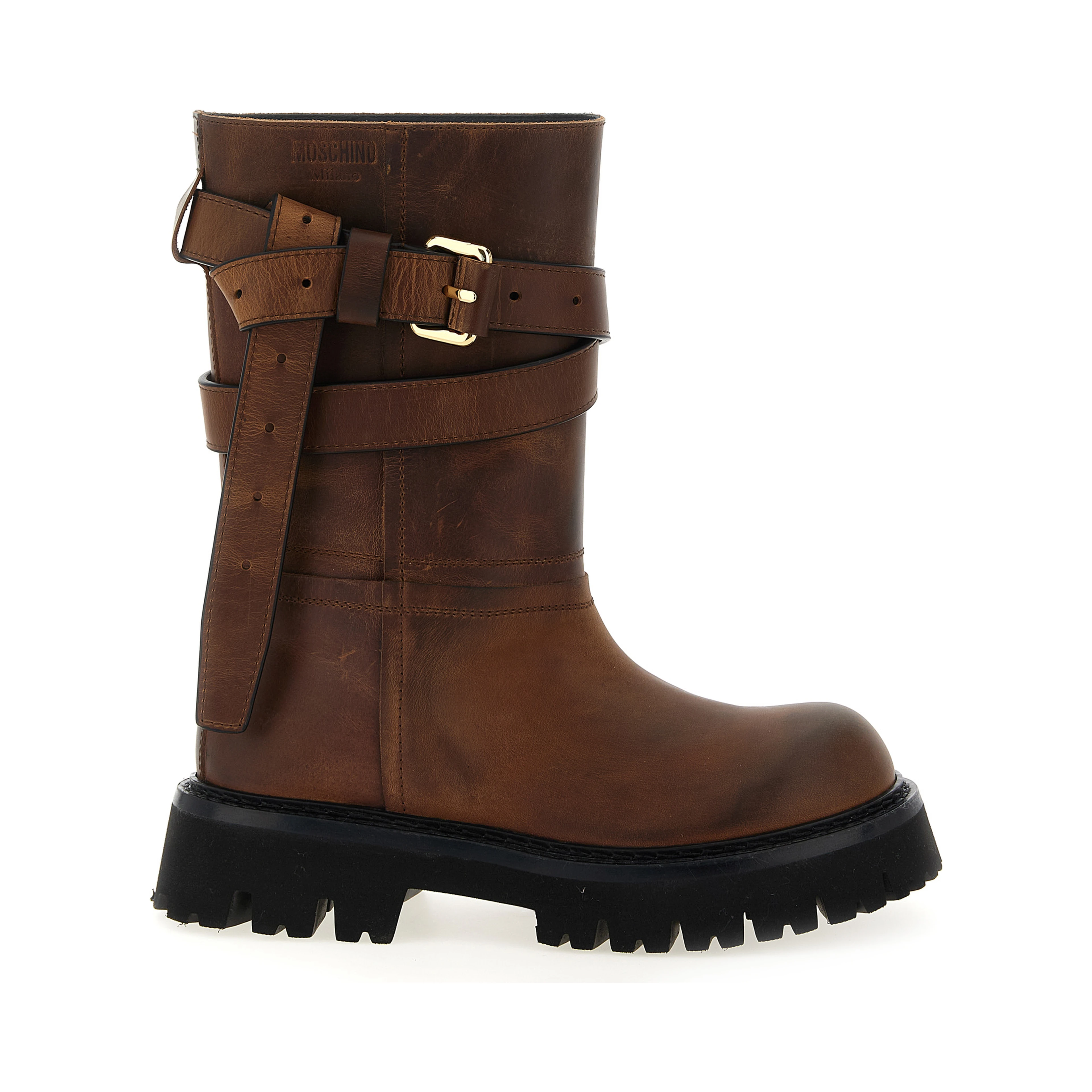 Brown Velvet Leather Over The Knee
