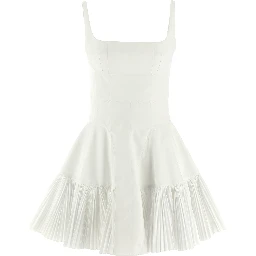White Poplin Short Dress
