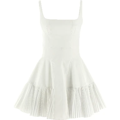White Poplin Short Dress