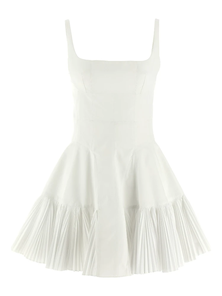 White Poplin Short Dress