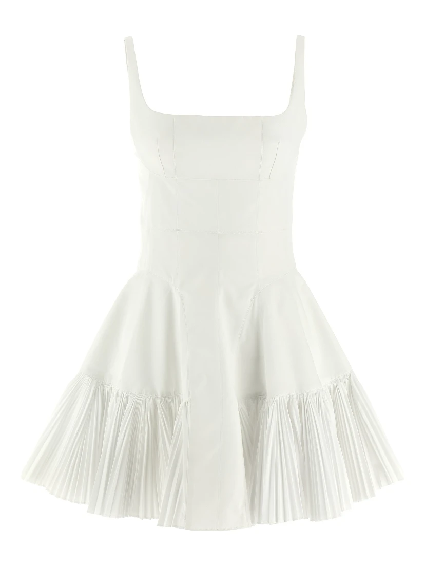 White Poplin Short Dress