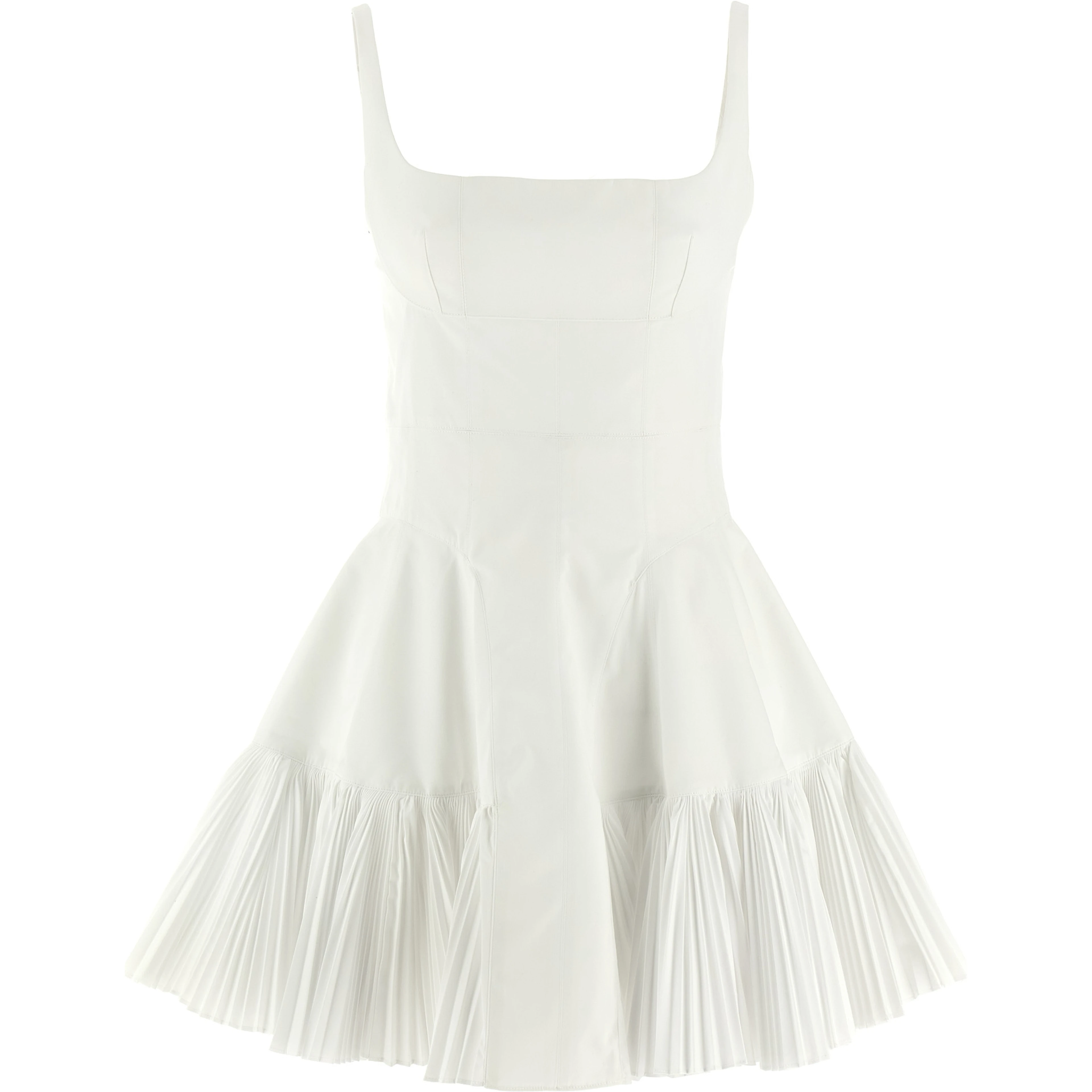 White Poplin Short Dress