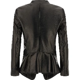 Black Lamb Leather Blazer