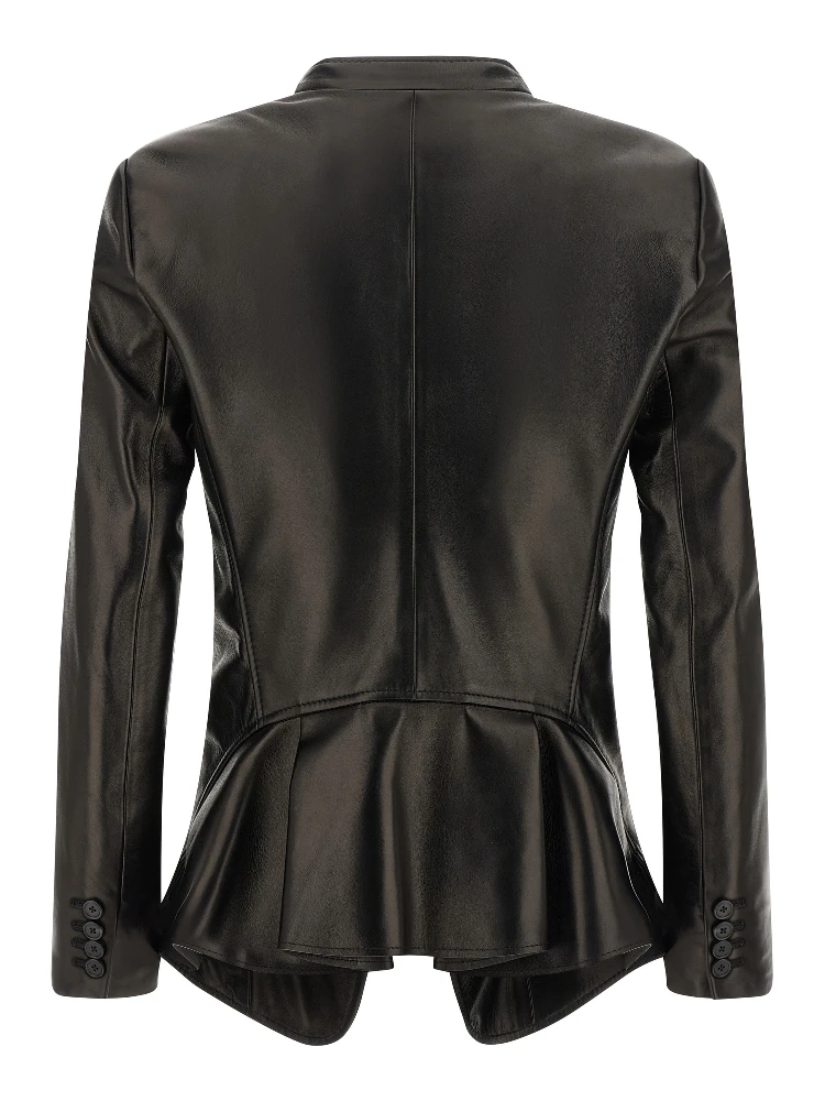 Black Lamb Leather Blazer alternative
