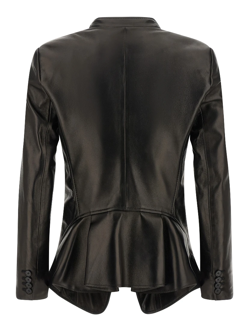 Black Lamb Leather Blazer