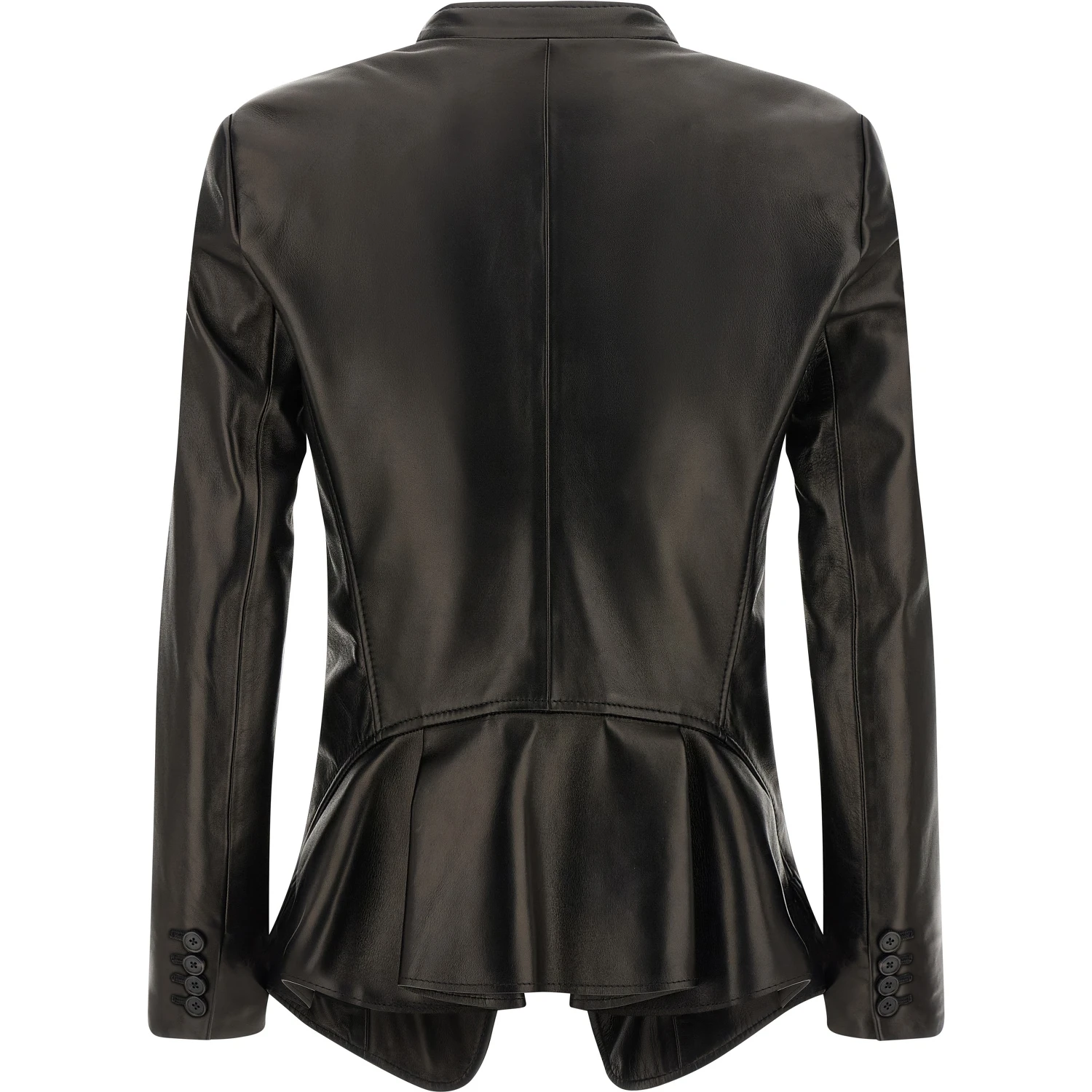 Black Lamb Leather Blazer