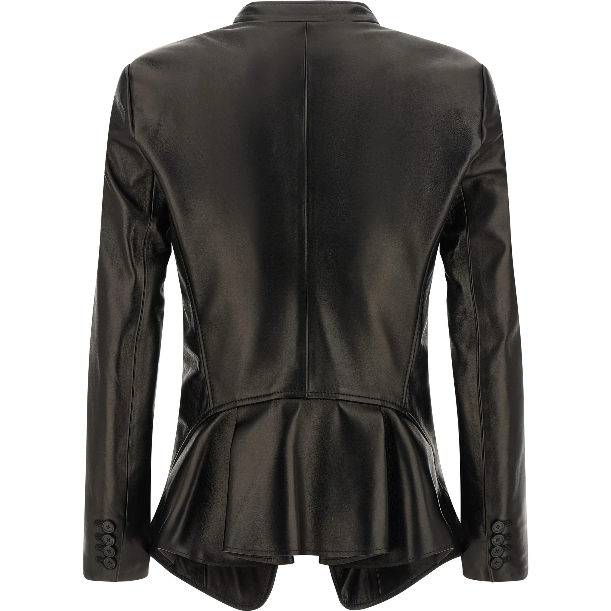 Black Lamb Leather Blazer