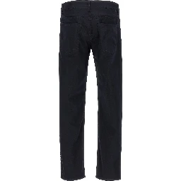 Blue Cotton Casual Pants