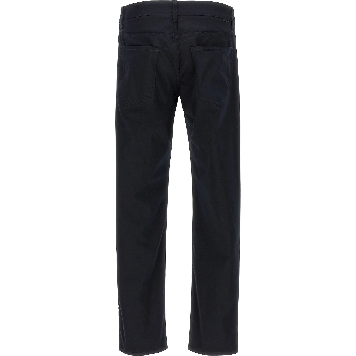 Blue Cotton Casual Pants