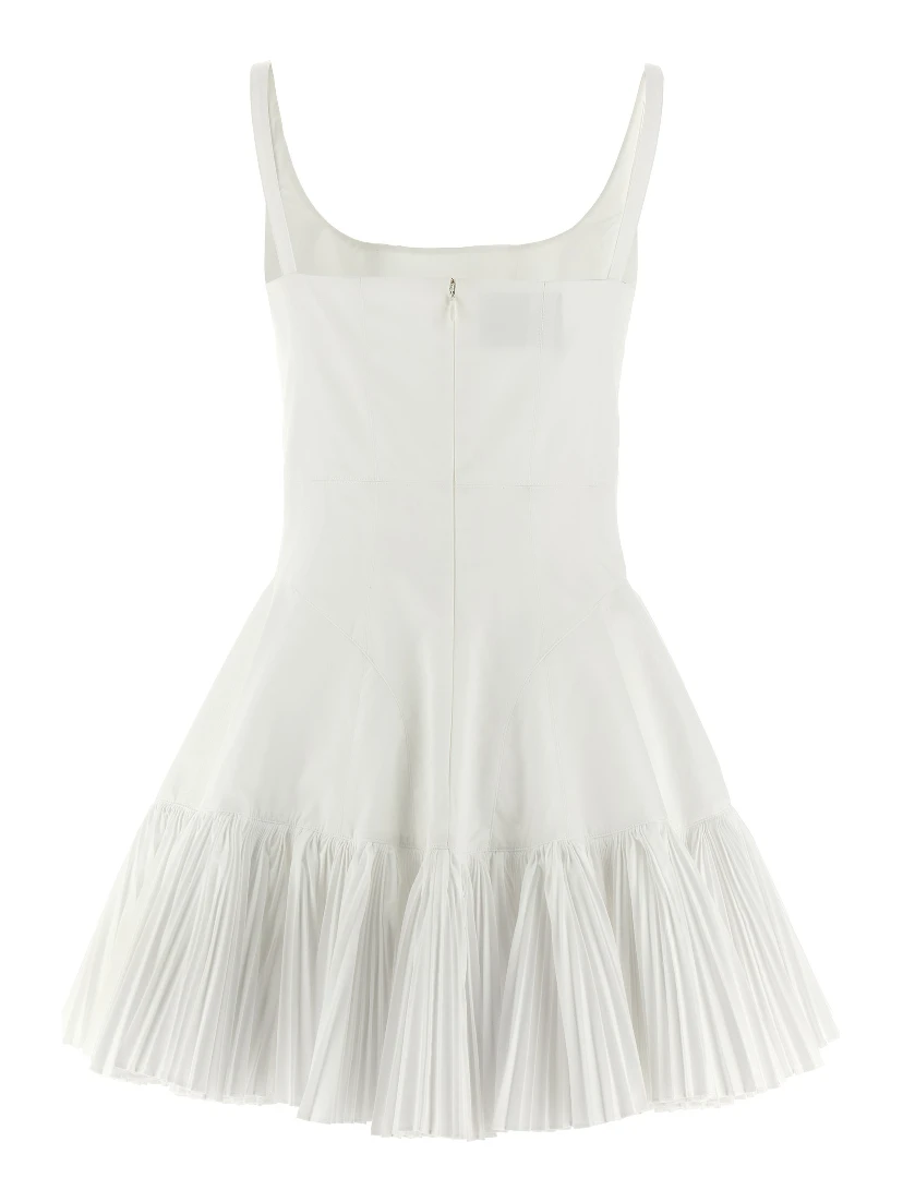 White Poplin Short Dress