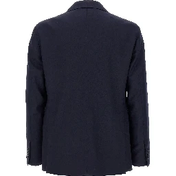 Blue Virgin Wool Two-Piece Suit