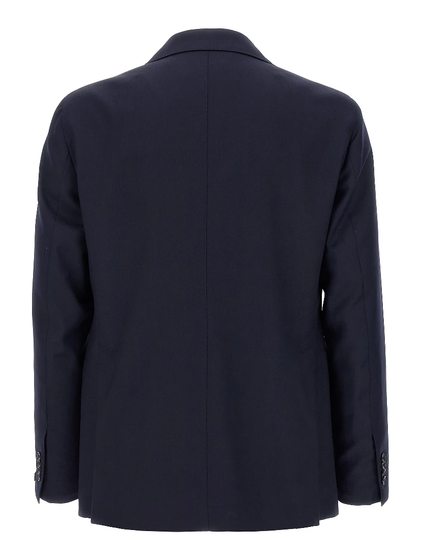 Blue Virgin Wool Two-Piece Suit