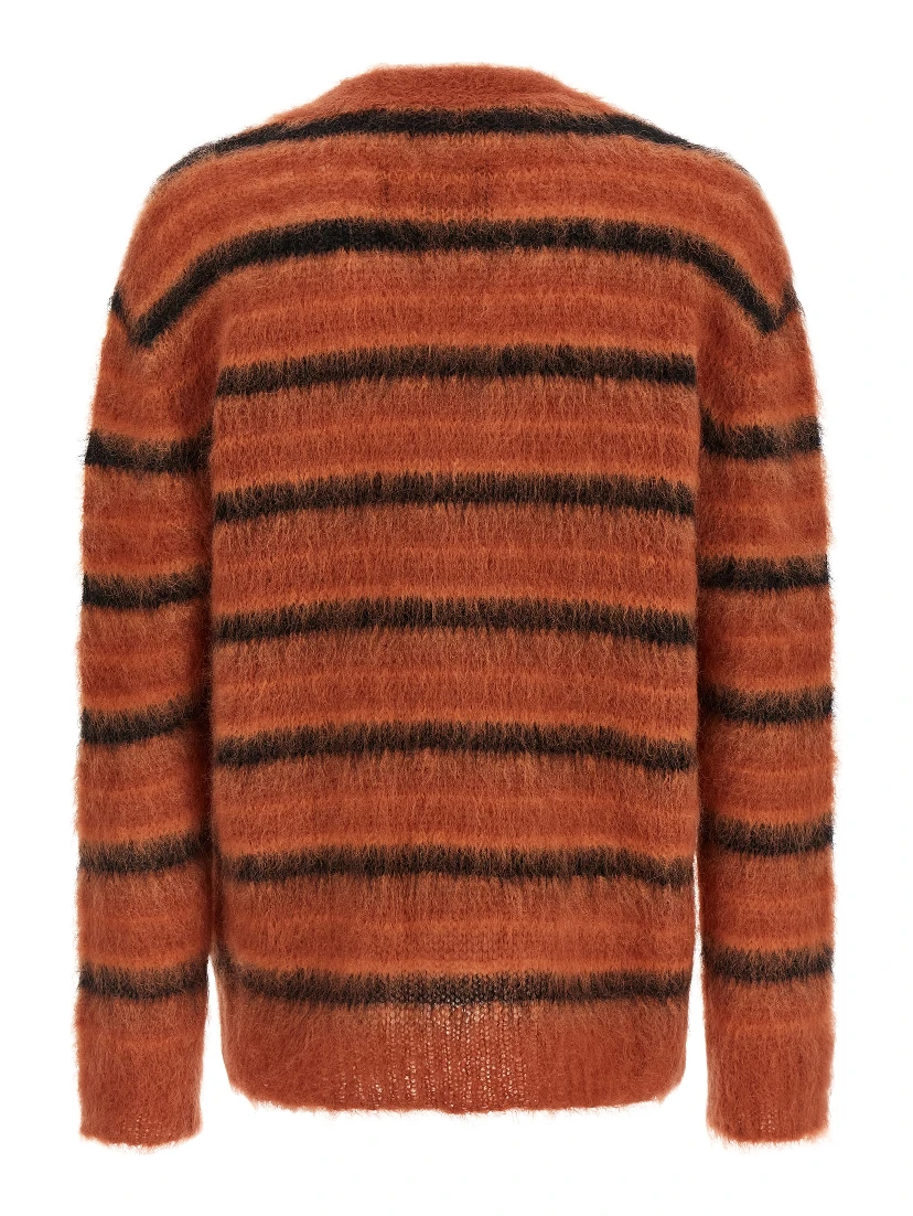 Orange Fabric Cardigan
