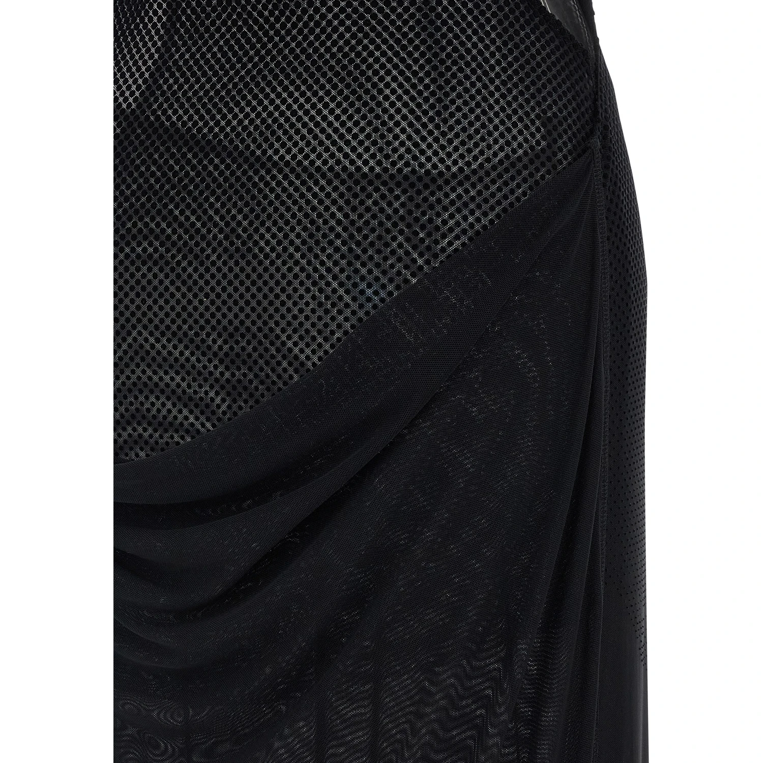 Black Polyamide Long Dress